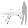 Tavolo / Scrivania Spillo White Marble 189 X 100 X H11 Cm
