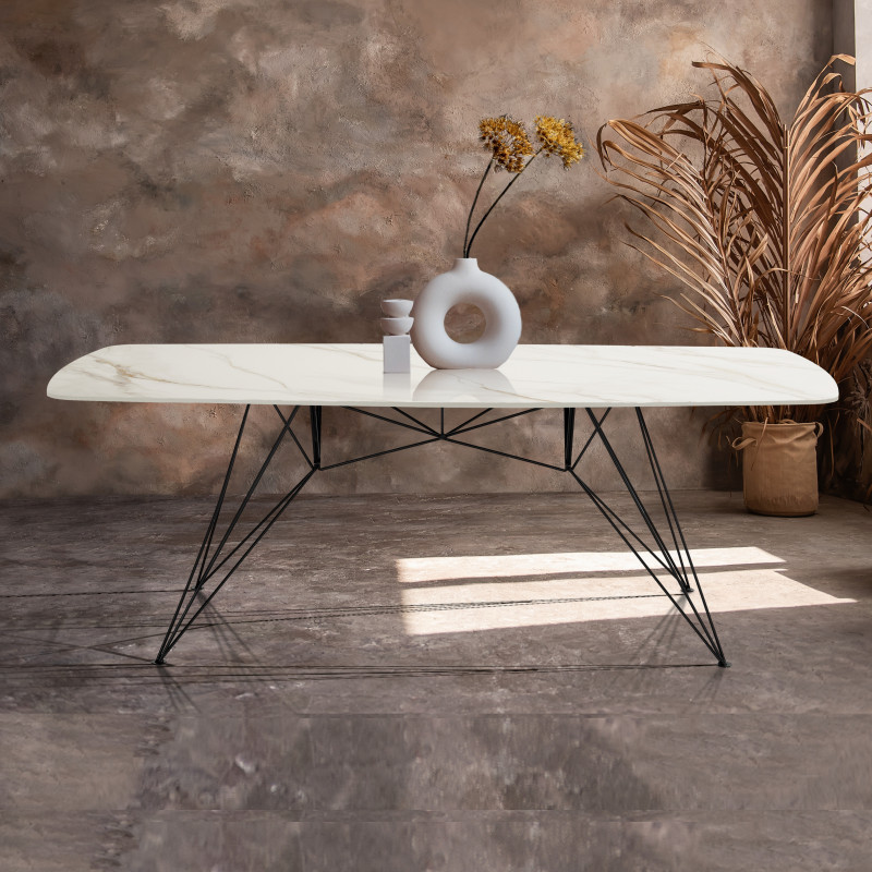 Tavolo / Scrivania Spillo Onice Marble 189 X 100 X H11 Cm