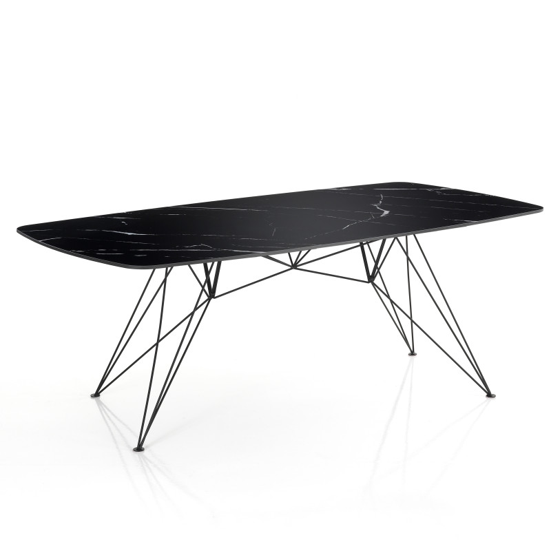 Tavolo / Scrivania Spillo Black Marble 189 X 100 X H11 Cm