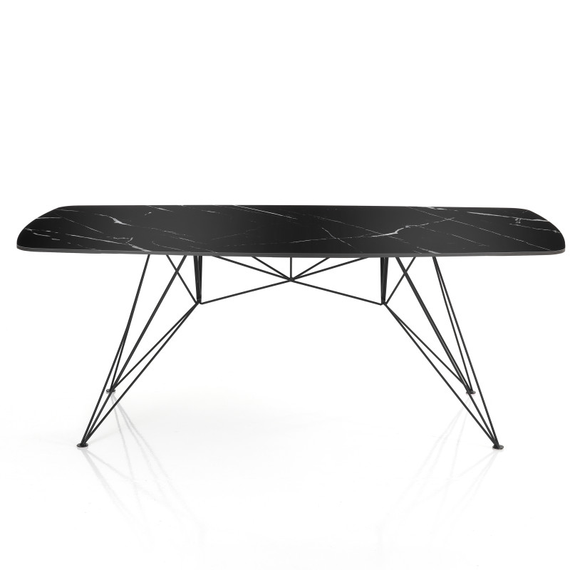 Tavolo / Scrivania Spillo Black Marble 189 X 100 X H11 Cm