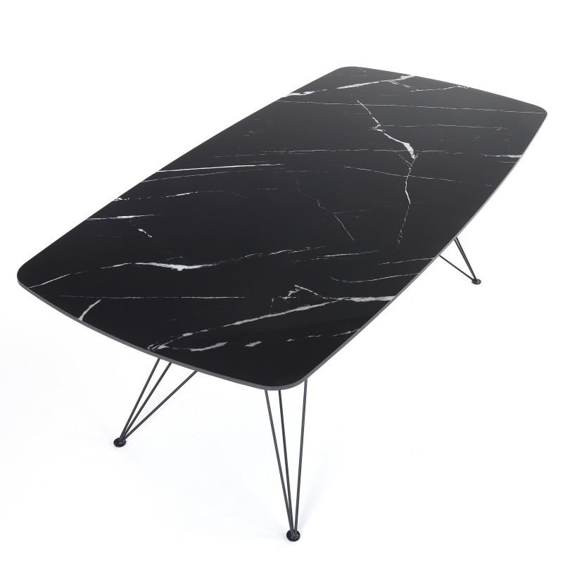 Tavolo / Scrivania Spillo Black Marble 189 X 100 X H11 Cm