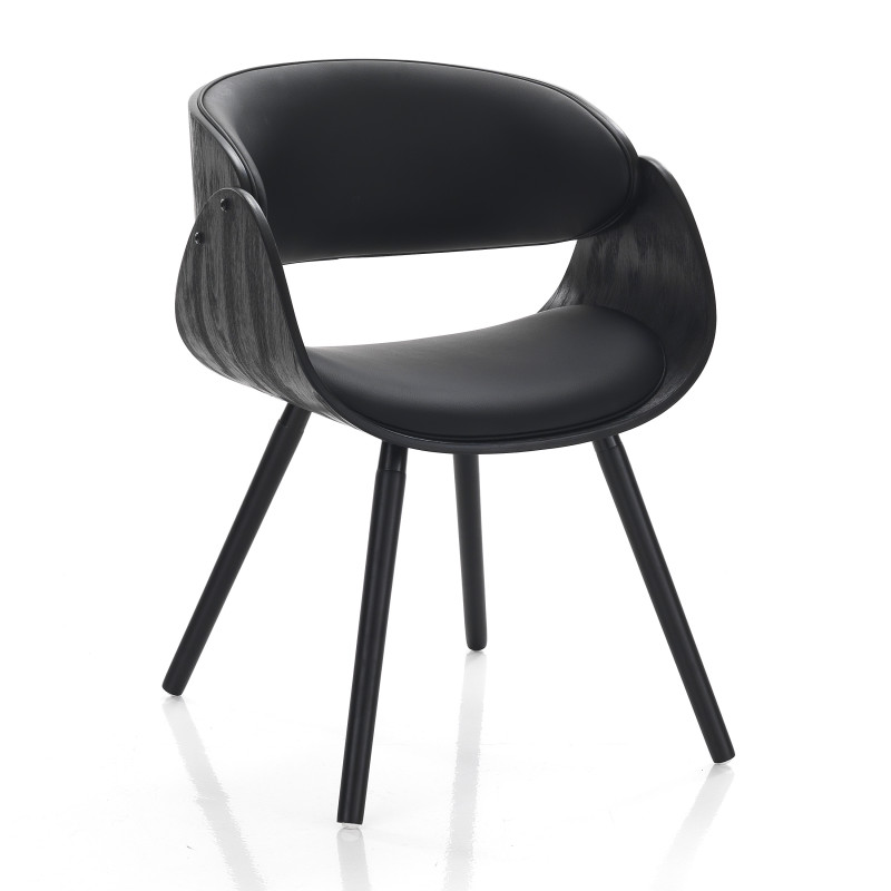 Sedia Visby Evo Total Black 55 X 54,5 H42,5 Cm