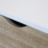 Mobile Bradley Cosma legno bianco marrone L147×P39×H82 cm 2 ante 3 cassetti — levantshop.live