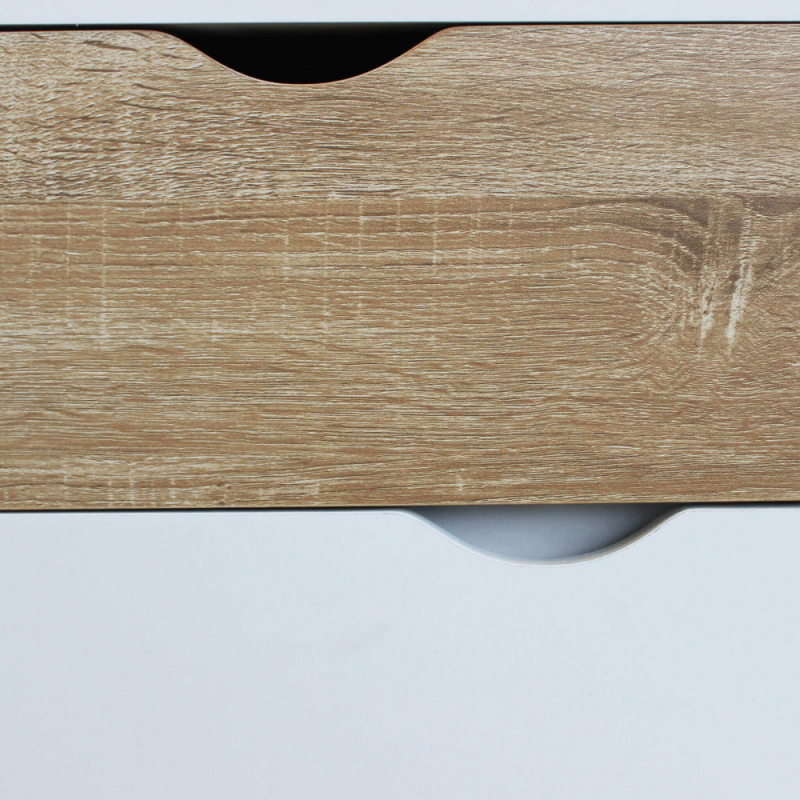 Mobile Bradley Cosma legno bianco marrone L147×P39×H82 cm 2 ante 3 cassetti — levantshop.live