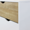 Mobile Bradley Cosma legno bianco marrone L147×P39×H82 cm 2 ante 3 cassetti — levantshop.live