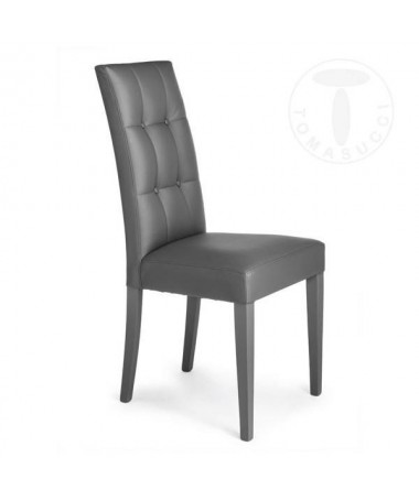 Sedia in pelle sintetica Dada - set da 2 grigio