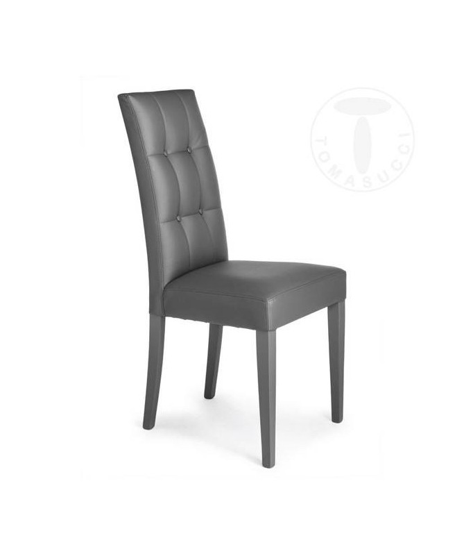 Sedia in pelle sintetica Dada - set da 2 grigio