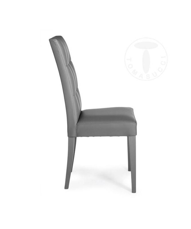 Sedia in pelle sintetica Dada - set da 2 grigio
