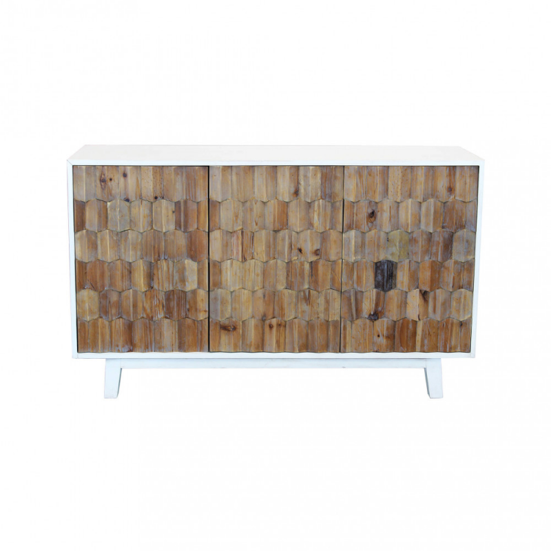 Mobile Archie legno acacia 2 ante 1 cassetto 110x45x80