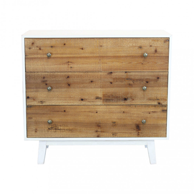 Mobile Barney bianco marrone moderno per camera da letto soggiorno