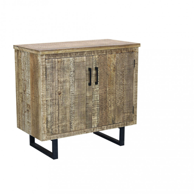 Mobile Benjamin legno acacia 2 ante 4 cassetti 110x45x80