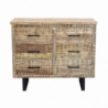 Mobile Bertram legno acacia 2 ante 5 cassetti 110x45x80