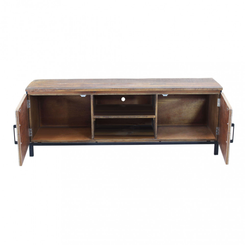 Porta TV Bridger bianco marrone moderno per soggiorno living casa