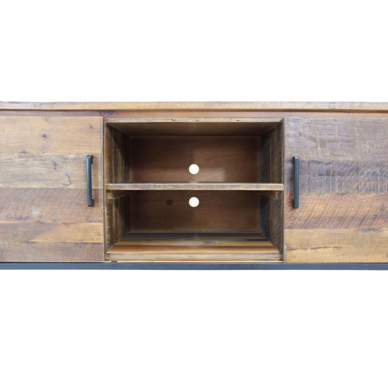 Porta TV Bridger bianco marrone moderno per soggiorno living casa