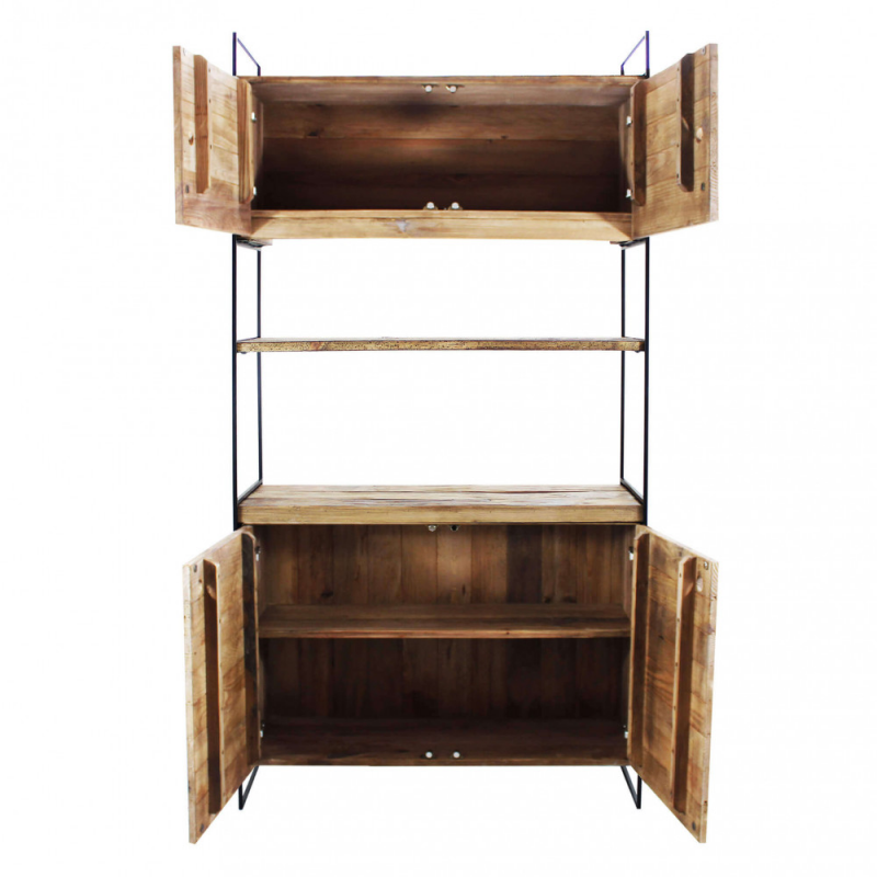 Mobile Dennis Cosma pino riciclato marrone vintage L99×P40×H190 cm — levantshop.live