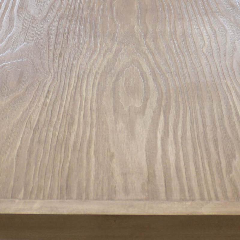 Tavolo Boyce bianco marrone moderno per soggiorno cucina casa