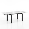 Tavolo Allungabile Devin White Marble 153X100X16 Cm