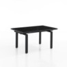 Tavolo Allungabile Devin Black Marble 153X100X16 Cm