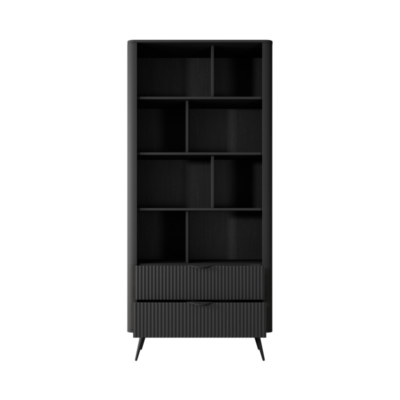 Libreria Gretha Black 9 X 185 X 47 Cm