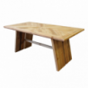 Tavolo Alvar 180x95 moderno fisso legno robusto per soggiorno casa