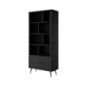 Libreria Gretha Black 9 X 185 X 47 Cm