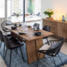 Tavolo Alvar 180x95 moderno fisso legno robusto per soggiorno casa