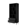 Libreria Gretha Black 9 X 185 X 47 Cm
