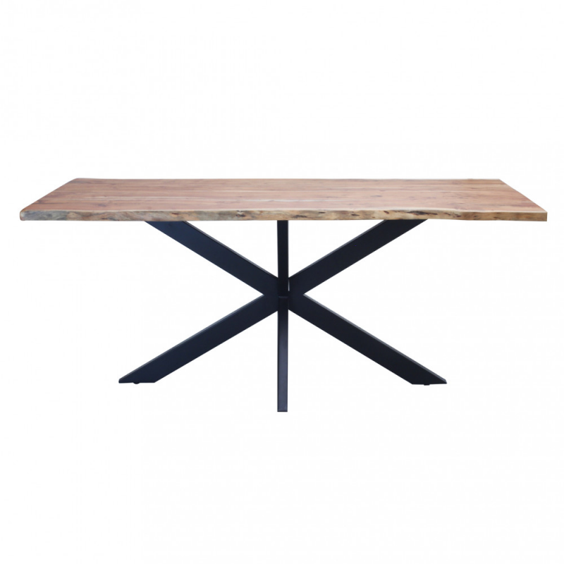Tavolo Chase 180x90 moderno fisso legno robusto per soggiorno casa
