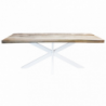 Tavolo Corey 200x100 bianco moderno fisso legno per soggiorno casa