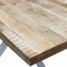Tavolo Corey 200x100 bianco moderno fisso legno per soggiorno casa