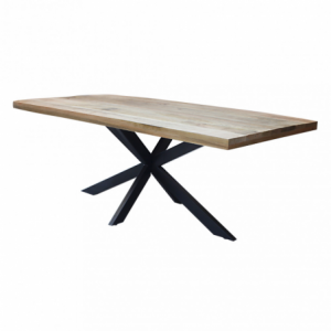 Tavolo Corey 200x100 nero moderno fisso legno per soggiorno casa