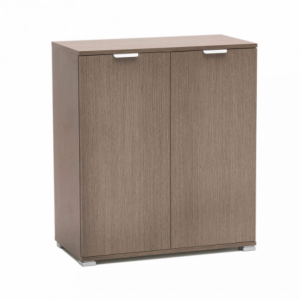 Mobiletto 2 ante rovere grigio compatto moderno per cucina soggiorno