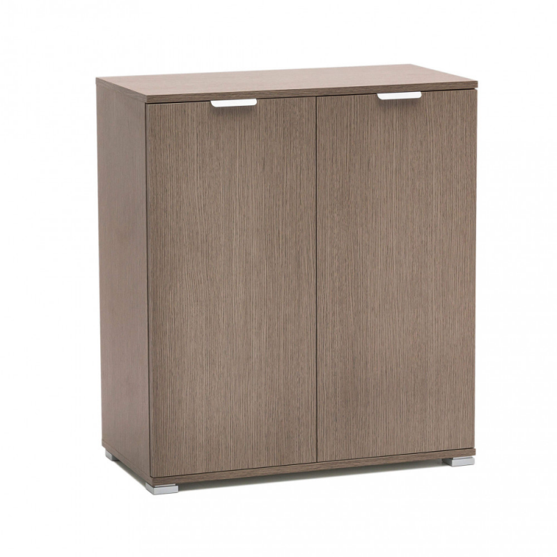 Mobiletto 2 ante rovere grigio compatto moderno per cucina soggiorno