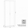 ARMADIO 2 ANTE 180 ROVERE GRIGIO