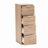 Cassettiera 4 cassetti naturale compatta elegante per casa