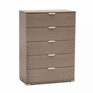 Mobiletto 5 cassetti rovere grigio compatto pratico elegante casa