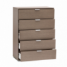 Mobiletto 5 cassetti rovere grigio compatto pratico elegante casa
