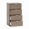 Mobiletto 4 cassetti rovere grigio pratico e moderno