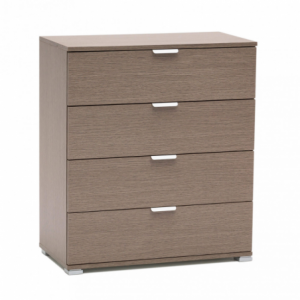 Mobiletto 4 cassetti rovere grigio compatto pratico elegante casa