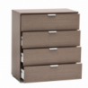 Mobiletto 4 cassetti rovere grigio compatto pratico elegante casa