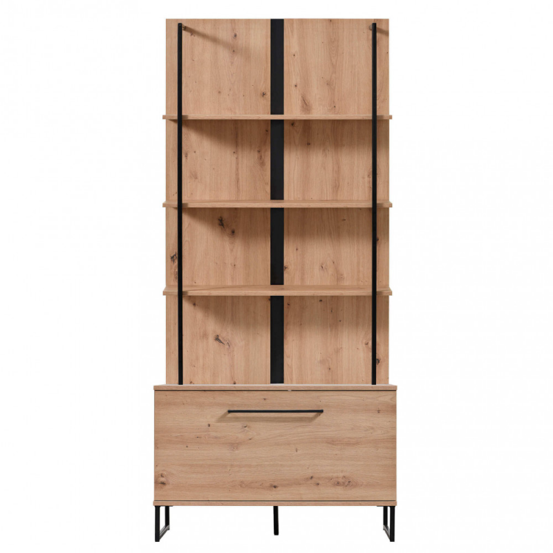LIBRERIA SARDINIA ROVERE ARTIGIANO E NERO