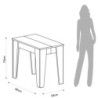 Tavolo / Consolle Charlie Wood 97 X 45 X 14 Cm