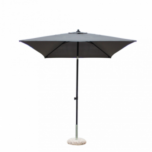 Ombrellone Nice nero 2x2 telo grigio palo centrale resistente