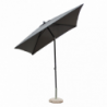 Ombrellone Nice nero 2x2 telo grigio palo centrale resistente