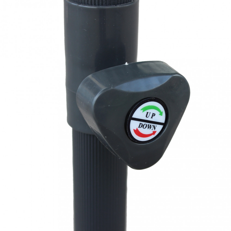 Ombrellone Nice nero 2x2 telo grigio palo centrale resistente