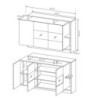 Madia Kely Anthracite 147 X 51 X 10 Cm