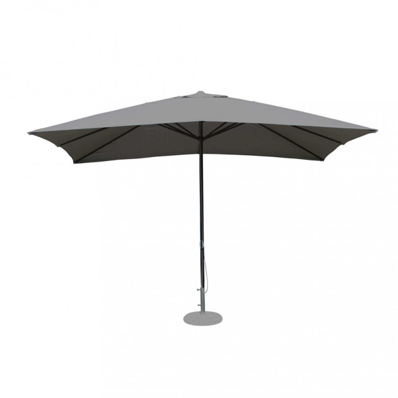 OMBRELLONE MERCURIO 3 X 3 P/C NERO TELO GRIGIO