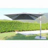Ombrellone Darwin grigio palo laterale 3x4 m robusto e moderno