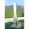 Ombrellone Newton Nero 3x3 palo laterale telo ecru giardino