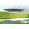 Ombrellone Newton nero 3x3 palo laterale telo grigio